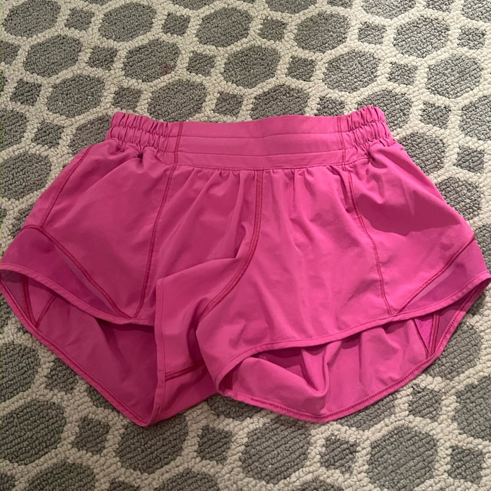 Lululemon Athletica Pink Athletic Shorts with Flared Design